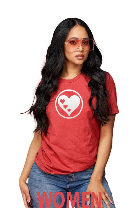 LondonBleu | Red Hearts Of Love T-Shirt | Women
