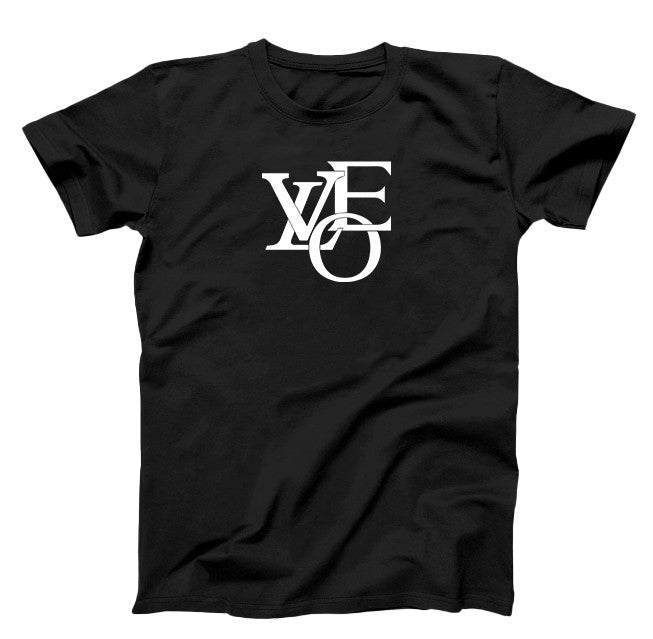 Black T-shirt, with white graphic text love